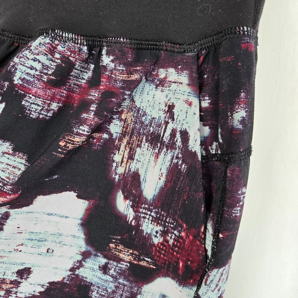 Lululemon Tranquil Crop Pants High Waist Kara Blossom Multi Black Size 8 Lounge